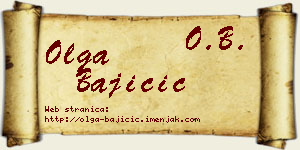 Olga Bajičić vizit kartica